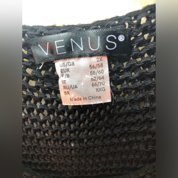 VENUS Black Cold Shoulder Swim Coverup size 2X NWOT - Picture 9 of 13